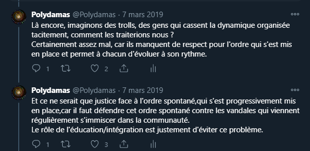 Si la culture n'est pas la même, la probabilité de heurt est plus forte, chacun peut choisir une solution distincte de l'autre, mais qui mène au conflit. Il y a conflit si les deux n'ont pas la même règle, peu importe les préjugés de chacun.J'en ai parlé ici. 