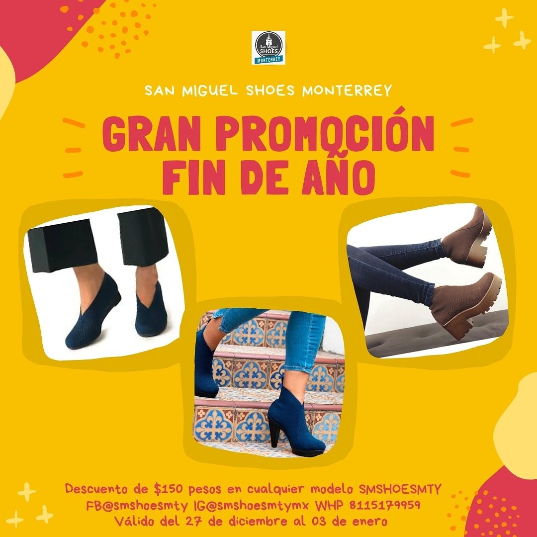 mty_san's tweet photo. PROMOCIÓN!!! ⚠️⚠️⚠️
Queremos que estrenes zapatos este Fin de Año !!!
En cualquier modelo SMSHOESMTY te damos $150 pesos de descuento.
Tenemos tallas de #2 a la #7 
Llevate tu par ...porque vuelan!!!! 
Contáctanos via DM 
#zapatos #promocion #comodos #hechosenmexico #hechosamano https://t.co/Csw3Ig3Lli