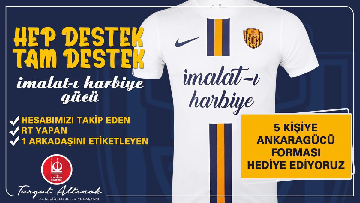 #Ankaragücü’müzün aldığı her puan bizi umutlandırıyor, gururlandırıyor!

✅Hesabımızı Takip Eden
✅RT Yapan
✅1 Arkadaşını Etiketleyen

5 KİŞİYE ANKARAGÜCÜ FORMASI HEDİYE EDİYORUZ 🟡🔵

Hep destek, tam destek! <a href="/Ankaragucu/">MKE Ankaragücü</a>