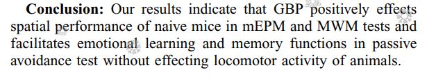 a study demonstrating improved cognitive performance in mice on visual-spatial tasks and improves memory