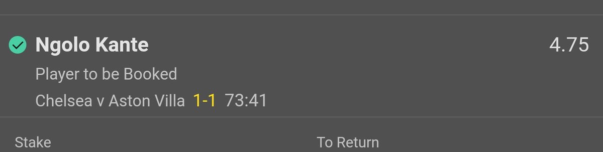 wizard_season's tweet photo. Ngolo Kante  BOOKED @ 4.75 🔥✅

ANOTHER BANGER on telegram! 😘

Send in your slips if you got on!

👉 https://t.co/nGtRI0jGFv https://t.co/0buyXW5pHE