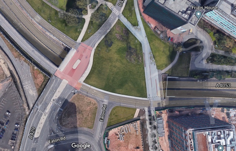 The upgrade to Junction 6 of the Coventry inner ring road involved covering the road over to make new walking routes – the ‘lid’ was deliberately kept to 140m to class it as a wide bridge; 10m longer would make it a tunnel and increase costs with the tunnel system requirements.