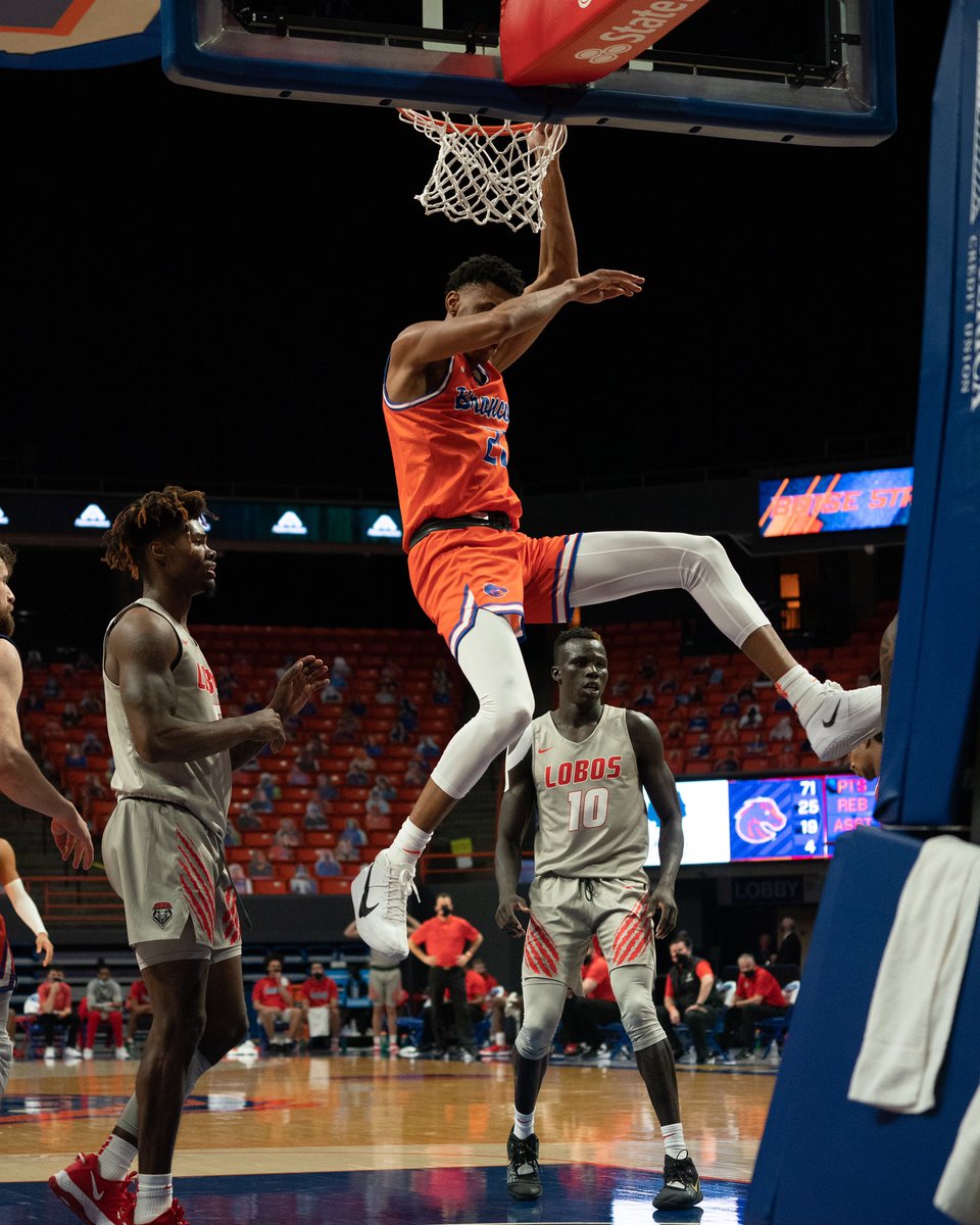 Talk about a team that deserves some attention during all this chaos...

• The <a href="/BroncoSportsMBB/">Boise State MBB</a> team earned two #APTop25 votes today. That’s a significant accomplishment for them.

• Derrick Alston earns MW Player of the Week honors: 21.0 PTS, 77.3 FG%, 5.0 REB, 4.5 AST