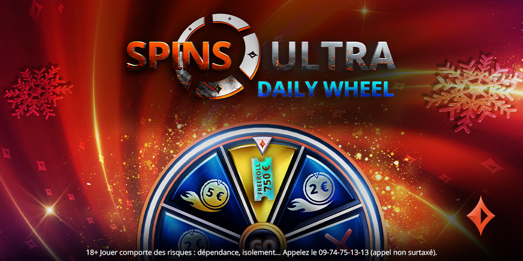 FRpartypoker's tweet photo. 🎡La #DailyWheel de Noël a fini de tourner.
🎄Mais il vous reste encore une chance de gagner !
💰Rendez-vous à 21h30 pour le dernier freeroll avec 750 € offerts !
➡https://t.co/G6bznooqwh
🔞Jeu Responsable
Love Poker #joinparty https://t.co/a2UcBgmhEp