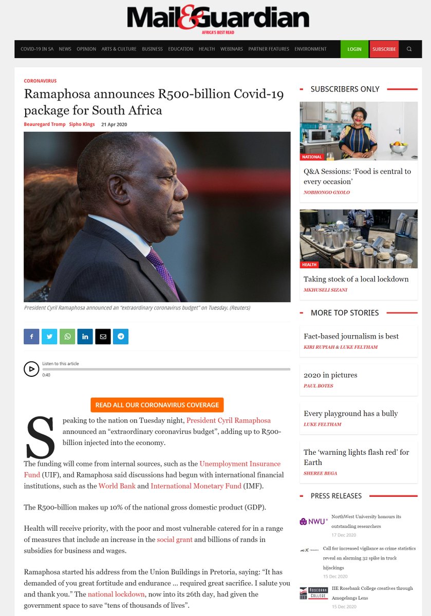 ANC_newsbrief's tweet image. To prepare for Covid-19, the ANC received:

R62 999 515 000 from the IMF.
R14 653 250 000 from the New Development Bank.
R500 000 000 000 from the National Budget.

A total of R577 BILLION rand. All gone.

But it's YOUR  fault that Hospitals are not prepared and without Oxygen.