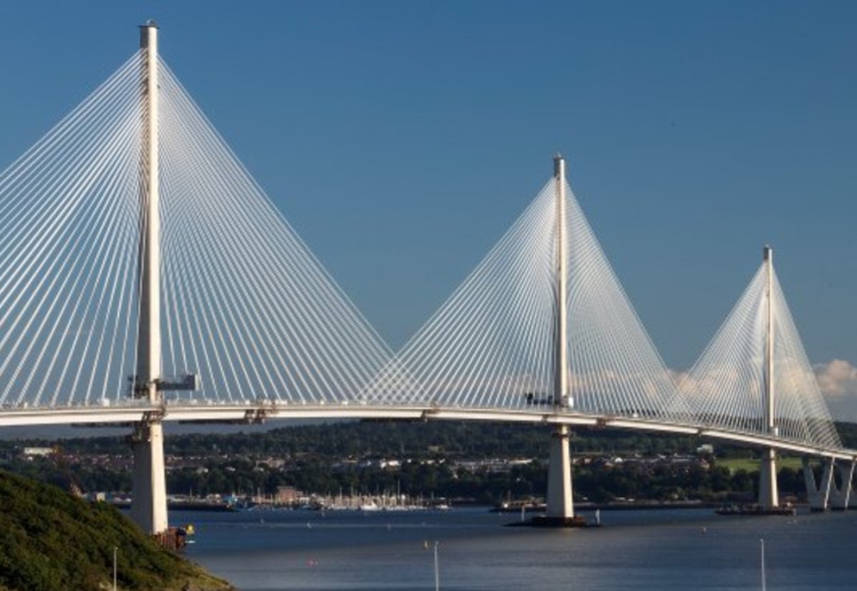 Cable-stayed bridges – commonly confused with suspension bridges. The stays (cables) connect the deck directly to the support towers – so the deck isn’t suspended as it is directly supported. The Queensferry Crossing is a great example of a cable-stayed bridge. Pic2 is Dartford.