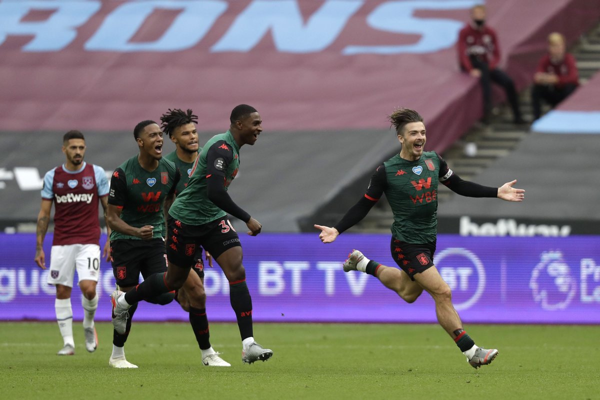 brfootball's tweet image. Aston Villa avoided relegation by one point in 2019/20.

This season they’ve beaten Leicester, Arsenal, Wolves, drawn with Chelsea and thrashed Liverpool 7-2.

They’re 5th, six points off the top of the table with a game in hand 👏