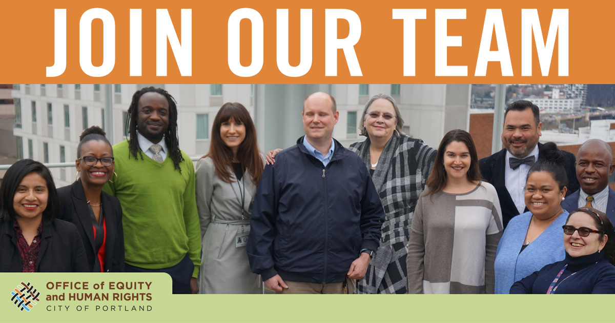 The Office of Equity announces two positions for hire: LGBTQIA+ Policy Analyst and Policing-Focused Equity Analyst. Please share with your networks! bit.ly/3prSSws #PDXEquity