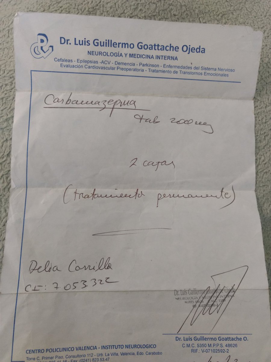 Dekakita's tweet image. Luego de 4 meses, nuevamente pido ayuda para mi tto médico que ya está por acabarse. Todos estamos en situación díficil, pero si das RT, me sirve. Es humillante 😞, pero es urgente. Carbamazepina. Tomo 400mg. diarios. Caja de 30 cuesta 3.500.000
@MamaLisVzla 
@observador6969
