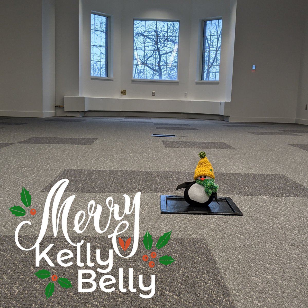 nuvonetwork's tweet image. Merry Mini Kelly Belly returns for her final week to explore some of the amazing new areas at NUVO Network. Today she visits the new #meeting/#boardroom and #microevent space on the main floor. It’s wired for #virtualevents and online #broadcasting too.

#countdowntill2021