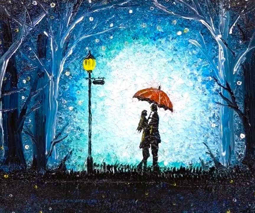 Couple on sale acrylic painting