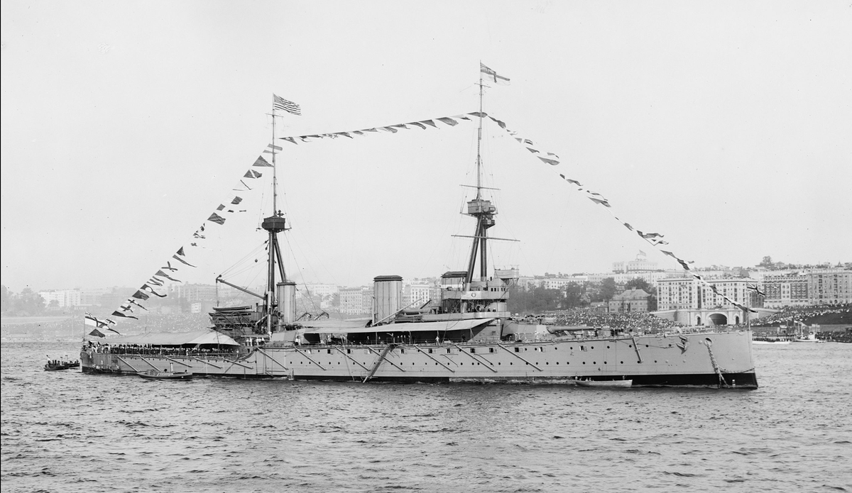 Harold then spent a few days with the HMS Pembroke II training base, before being transferred to the HMS Inflexible on 3rd June 09. This is where the trouble began. Harold was sentenced to 42 days detention. He 'refused to do his duty'.(HMS Inflexible, New York 1909)