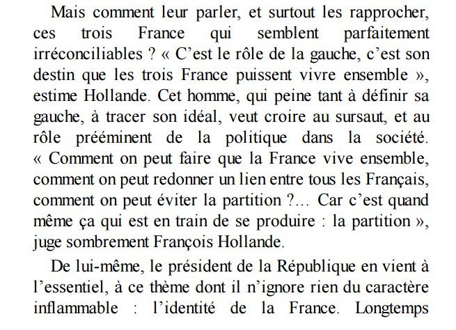 15. Le conflitJe rappelle que Macron ET Hollande, le président de la République actuel et le précédent, ont tout deux évoqué des risques forts de guerre civile en France.
