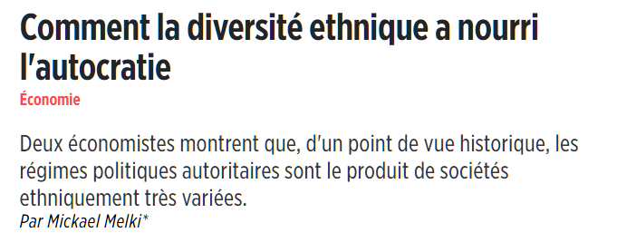 Puis à mesure que la communauté étrangère s'accroît, un autoritarisme de plus en plus musclé. Ce qui a également été annoncé par les chercheurs. (Galor/Clemp, 2017).  https://econpapers.repec.org/paper/cesceswps/_5f6427.htm