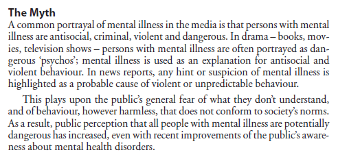 "the person is usually in full mental health crisis."Myth. Public call the Police more for welfare checks than for full-on psychosis/breakdowns.Trespassing and drug arrests do not equate to violent intent but lead repeat criminalization cycle.12/18 https://cmha.bc.ca/wp-content/uploads/2016/07/policesheets_all.pdf
