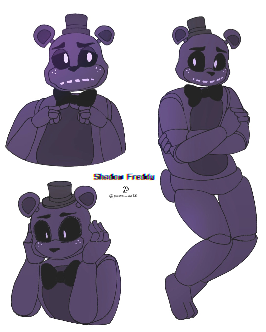 How to draw Shadow Freddy (FNaF) 