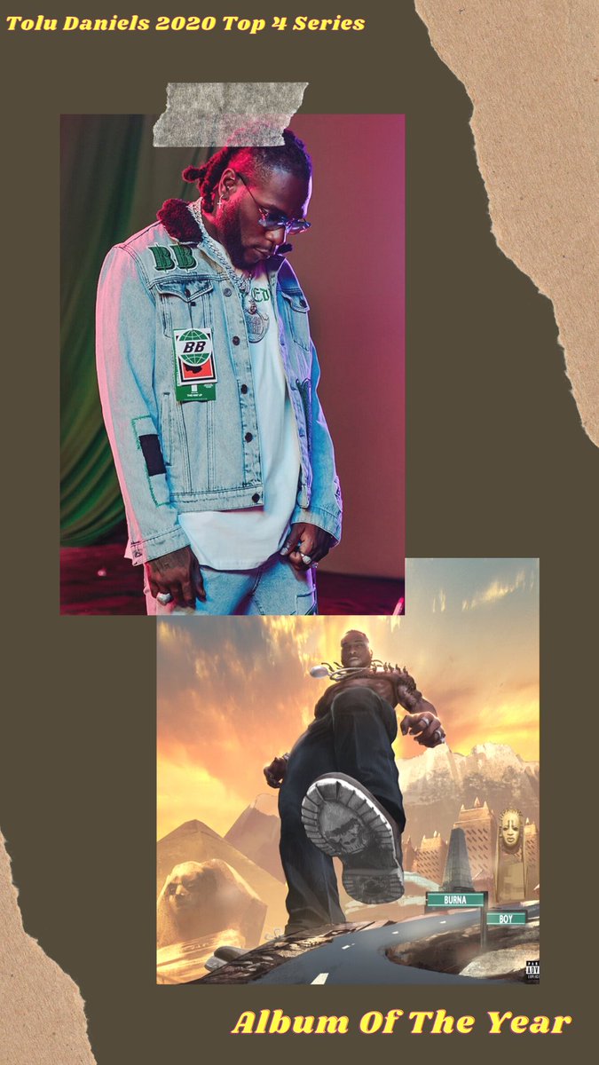 Album of The Year1. Twice As Tall - Burnaboy2. Carpe Diem - Olamide3. Made In Lagos - Wizkid4. Boo Of The Booless - Chike