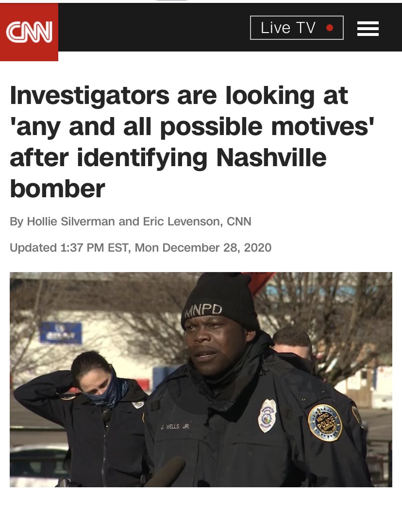 4/This week we witnessed a media that was hesitant to even say the word “Terrorist” for the white man who bombed buildings in Nashville, Tennessee. The media continuously goes out of its way to protect whiteness.