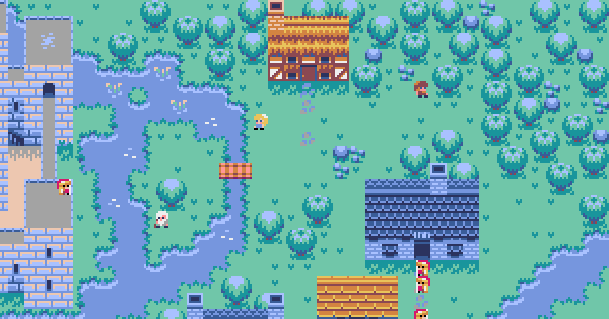 helpcomputer0's tweet image. Added some new trees and bits #pixelart #pyxel