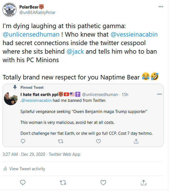 SincereGeodesy's tweet photo. Just to trigger you one last time @unlicensedhuman , also you should probably block me here too since you clearly don't have the testicular fortitude to have a conversation with anyone that alters your world view.

You aren't a secret king, just a sad excuse for a man. https://t.co/Xz34Eulbgc