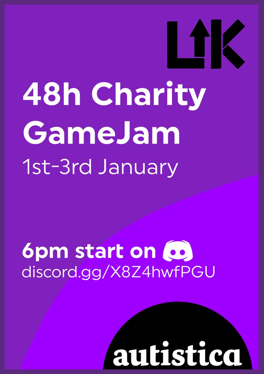 _LevelUp_UK_'s tweet image. We&apos;re doing a charity game jam this weekend to support @Autistica #AutisticaPlay

#studentdevs come join us, chill, make games and raise funds for a great cause!