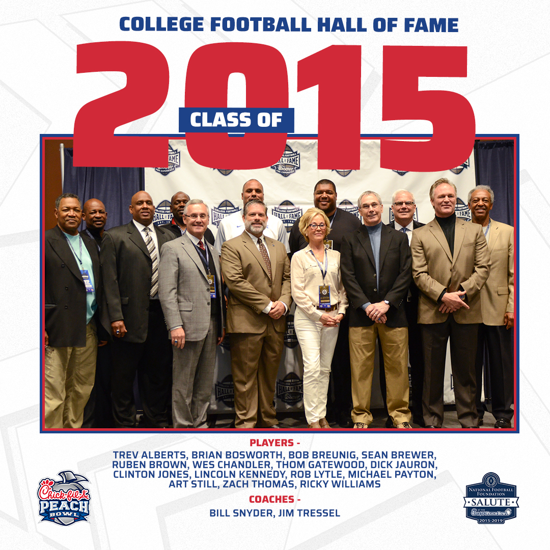 Chick-fil-A Peach Bowl (@cfapeachbowl) on Twitter photo We’re celebrating 5 years of the <a href="/NFFNetwork/">National Football Foundation</a> Salute 🎊
Hit the ❤️ to honor the Class of 2015! We’re celebrating 5 years of the <a href="/NFFNetwork/">National Football Foundation</a> Salute 🎊
Hit the ❤️ to honor the Class of 2015!
