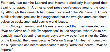 Re: Bob Arum's promotional tactics inciting African voodoo, the war on crime, and racial tension in apartheid South Africa.