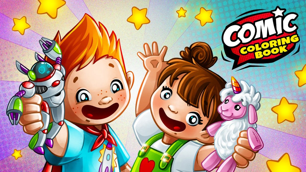 RedDeer_Games's tweet photo. #comiccoloringbook #ccbook #reddeergames #coloring #comic #creativity #indiedev #gamedev #NintendoSwitch https://t.co/BipwtrZAOX