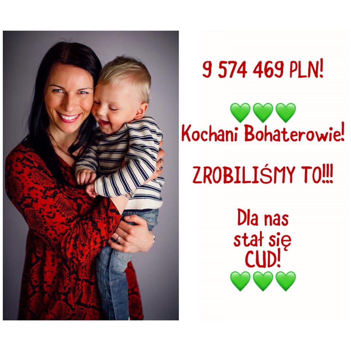 BohaterM's tweet photo. UDAŁO Się!!! DZIĘKUJEMY WAM Z CAŁEGO SERCA!!!!!
Jesteście wspaniali! Wdzięczność nie zna granic!!! Mama i Maciuś!!! https://t.co/IKEeEB75an