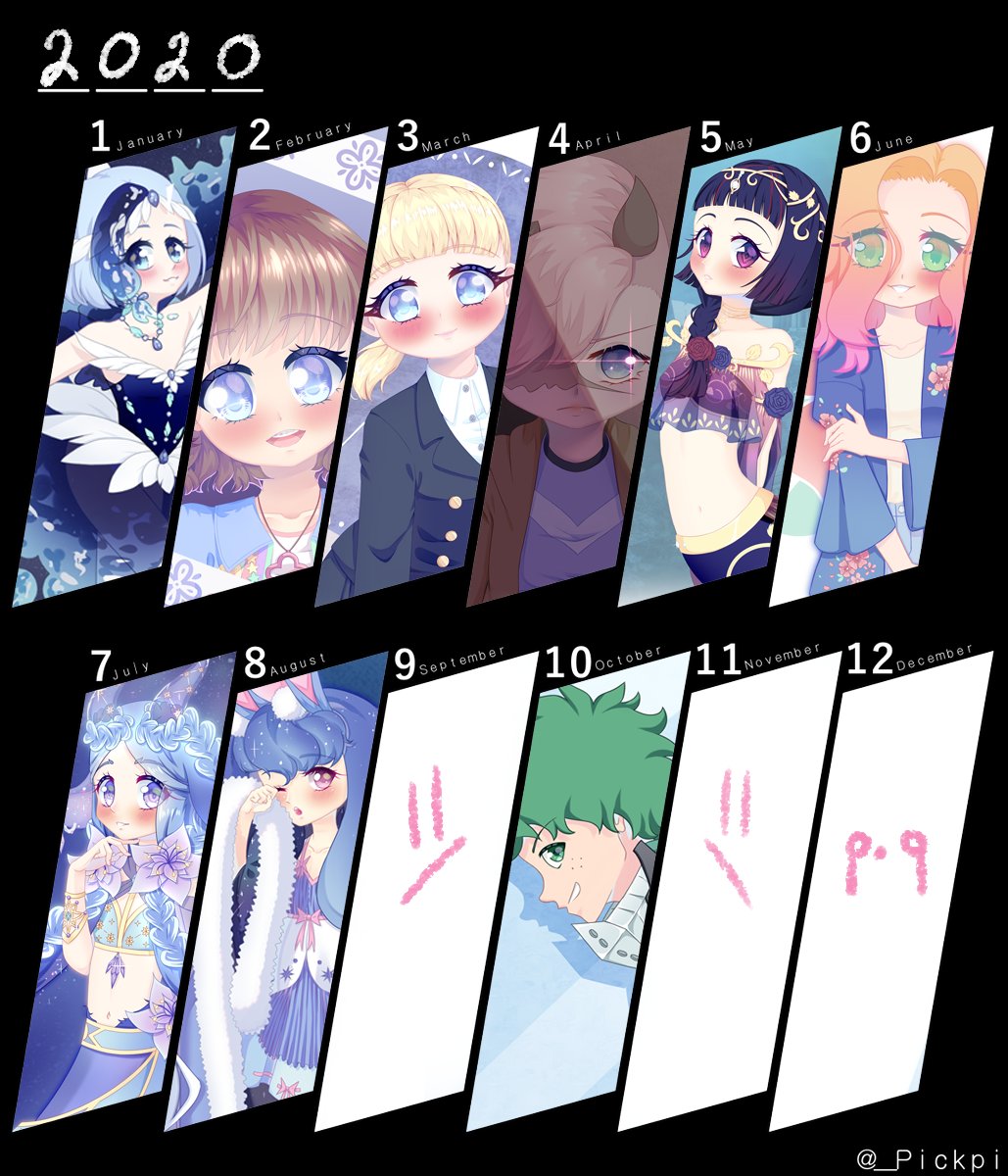 Adette_chyan's tweet photo. Shortly about my activity in this year. And it looks pity...

I'll try to do my best in next year!

#artsummary2020 https://t.co/CEgWxPH9eV