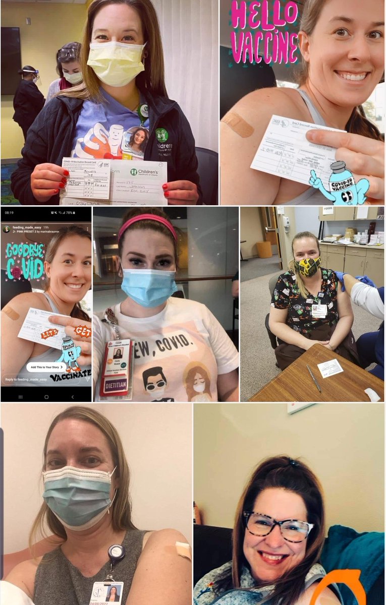 BuildUpRDNs's tweet photo. #ThisIsOurShot #dietitians getting their #COVID19 vaccinations because they are #vitalAF #frontlineworkers and #VaccinesWork https://t.co/FPAnvXqGFL