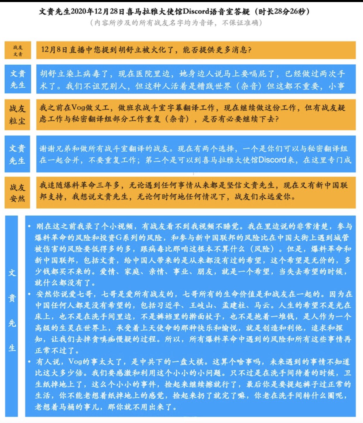 Js牧羊人之子على تويتر 月野兔盖文 12 28文贵先生喜马拉雅大使馆discord语音室答疑 音频时长28 26