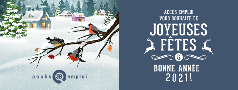 Notre équipe vous souhaite de joyeuses Fêtes et bonne nouvelle année 2021! ✨ - mailchi.mp/accesemploi/ac…