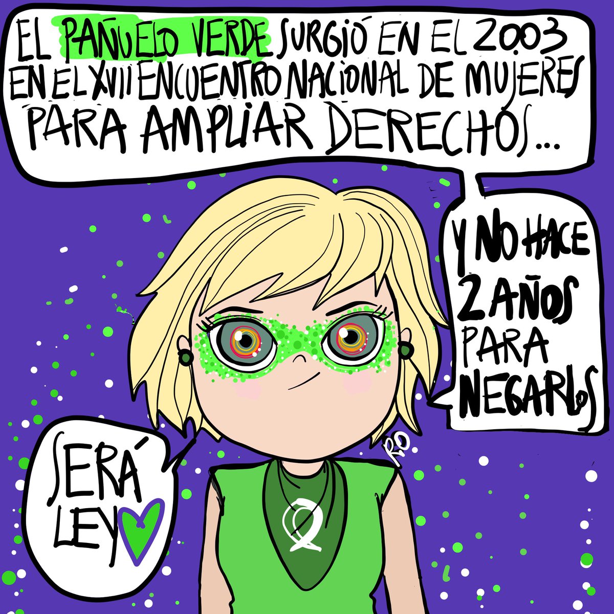 RoFerrerIlustra's tweet photo. Las cosas como son 💚💚💚
Con la #IVE nadie tiene que ir en contra de sus creencias, porque no es una obligación, ES EL DERECHO A DECIDIR💚💚💚

#abortolegalya #abortolegal2020 
@campabortolegal @CampAbortoCABA https://t.co/eZkXSQ04nK