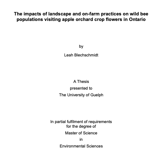 Congrats Dr  @Squash_Bee &  @LeahBeeSchmidt for completing their PhD & MSc respectively & substantively increasing our understanding of squashecology  https://atrium.lib.uoguelph.ca/xmlui/bitstream/handle/10214/23682/Chan_Dorothy_202012_PhD.pdf?sequence=1&isAllowed=y & impacts of landscape & on-farm practices on wild  #bees visiting  @ontarioapples  https://atrium.lib.uoguelph.ca/xmlui/bitstream/handle/10214/21272/Blechschmidt_Leah_202009_MSc.pdf?sequence=1&isAllowed=y