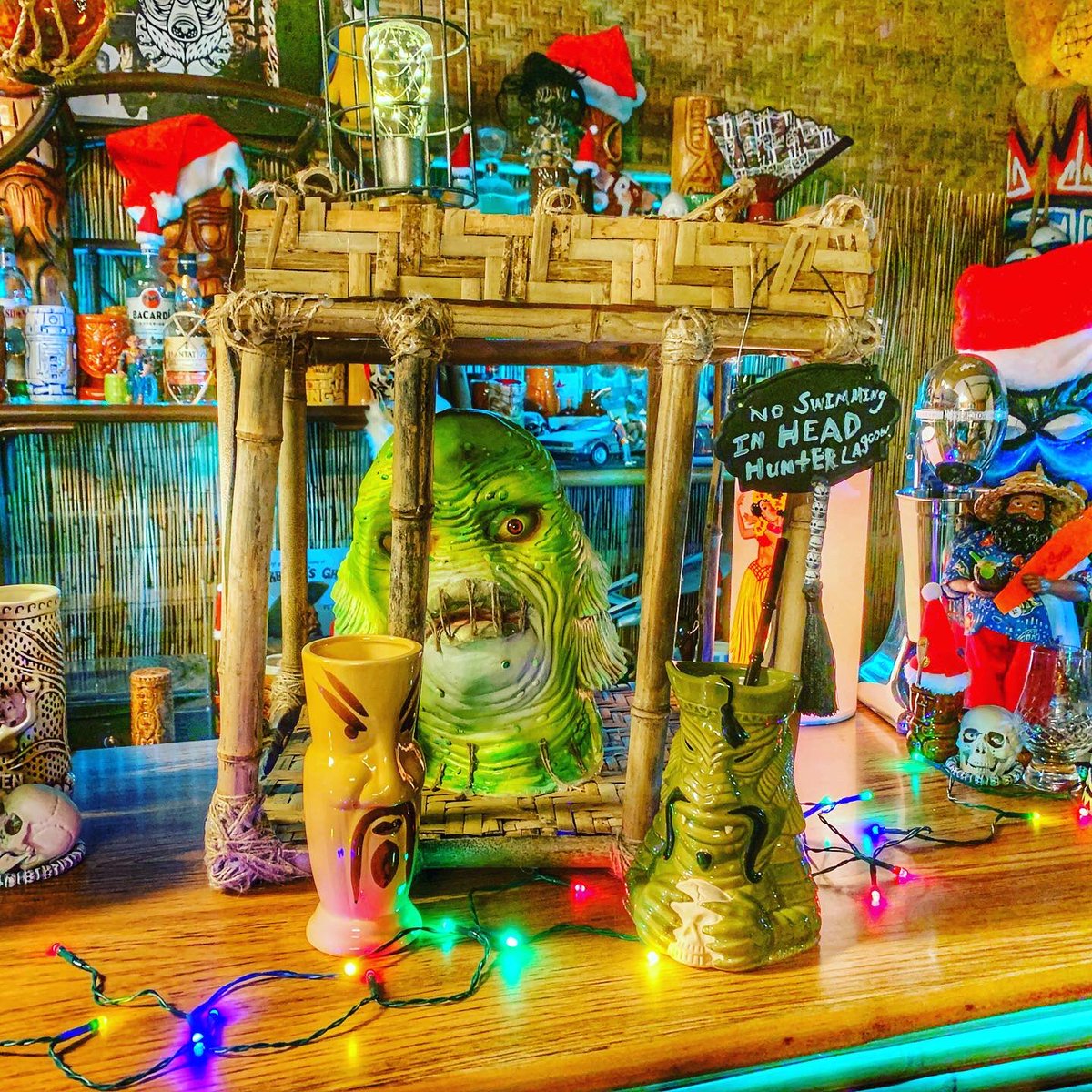 WhiskeyBearCave's tweet photo. Gill-Man Chu Tiki Mug by Doug Horne for Aku Aku Tiki Bar Orlando

https://t.co/ibxkpURHQv

I am so happy to finally get this mug!!
#AkuAku #doughorne #tikimug #smallBusiness #tiki #TikiArtis #BigDaddysBearCave  #gillman #fumanchu #creaturefromtheBlackLagoon #tikicocktails https://t.co/5QxQAfLJaQ