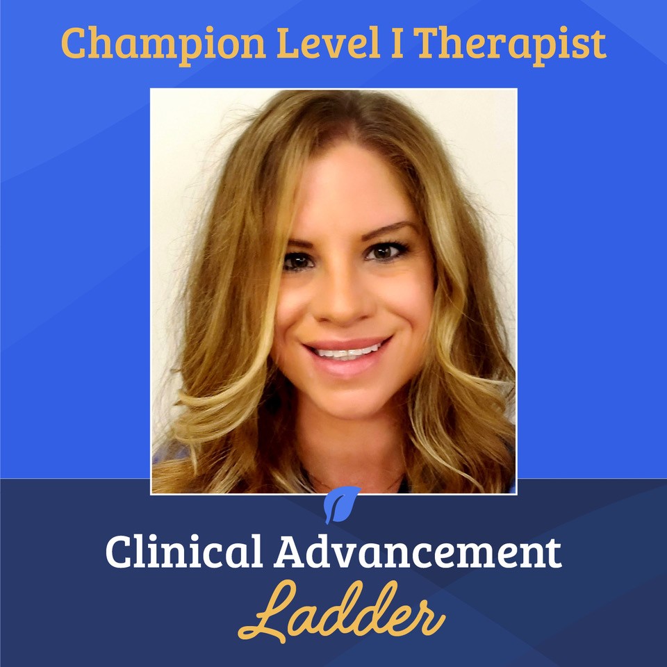 ReliantRehab's tweet photo. Congratulations to Nicole Cuttaia from Cross Timbers Rehabilitation and Healthcare Center on achieving Champion Level I Therapist on Reliant’s Clinical Advancement Ladder. Nicole, thank you for your hard work and determination. #ReliantRehab #CareMatters https://t.co/pV1VFhuH2x