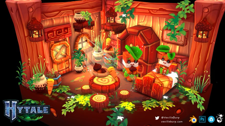 hytale_hub's tweet image. Superb #Hytale Kweebec 360 art piece! Interested to see more like this! credit:@Vanillaburp