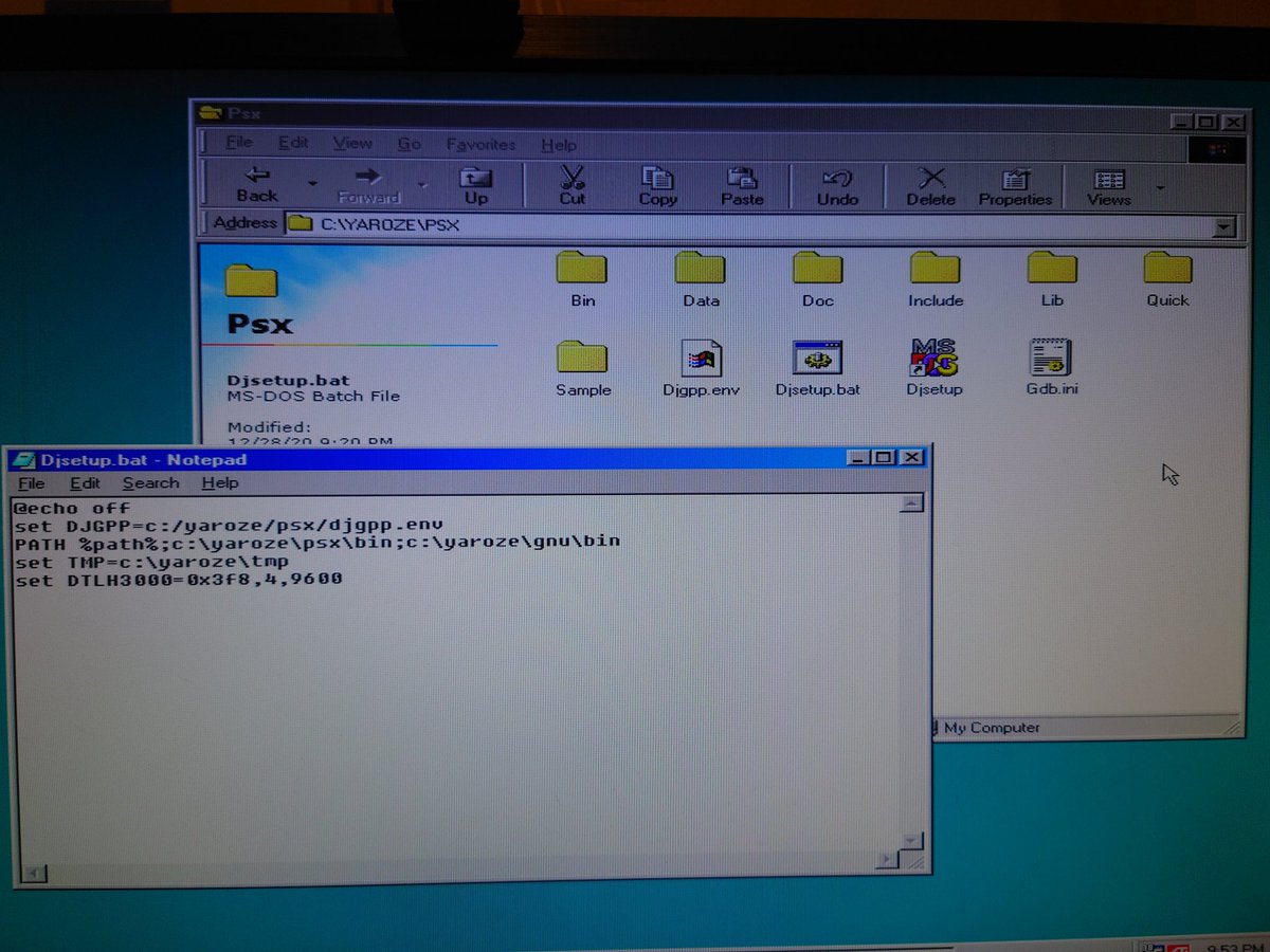 For the dev PC, I'm using a Pentium II running Windows 98 SE. Installation is as simple (...see previous thread, ahah...) as copying the contents of the dev CD to your hard disk, and editing a batch file to point to its location.