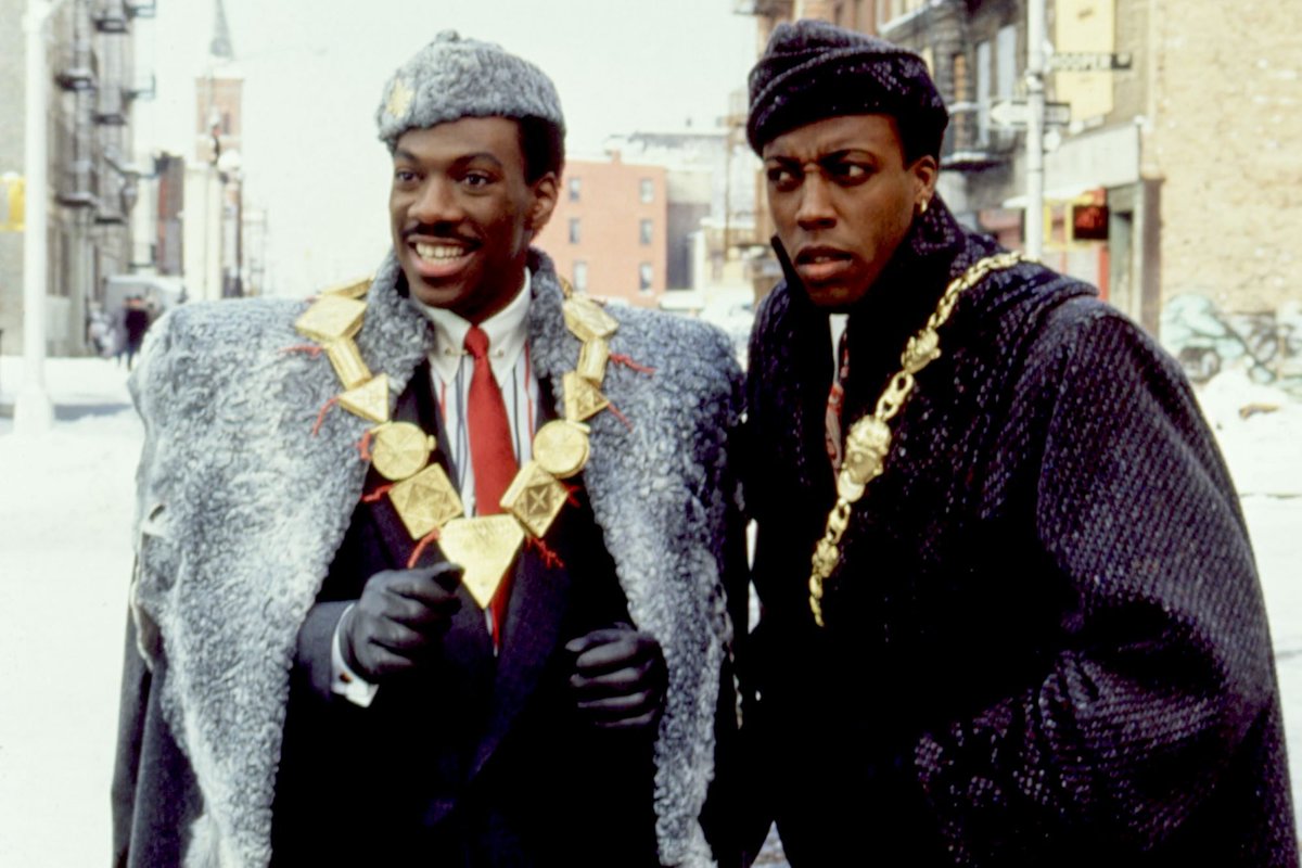 Coming to America. Very enjoyable movie. Eddie Murphy played such a sweet guy. His smile haha, so infectious. Quite a romance movie, with some good laughs, once I nearly died laughing, the scene when they are watching the basketball match  The barber shop scenes were gold. 