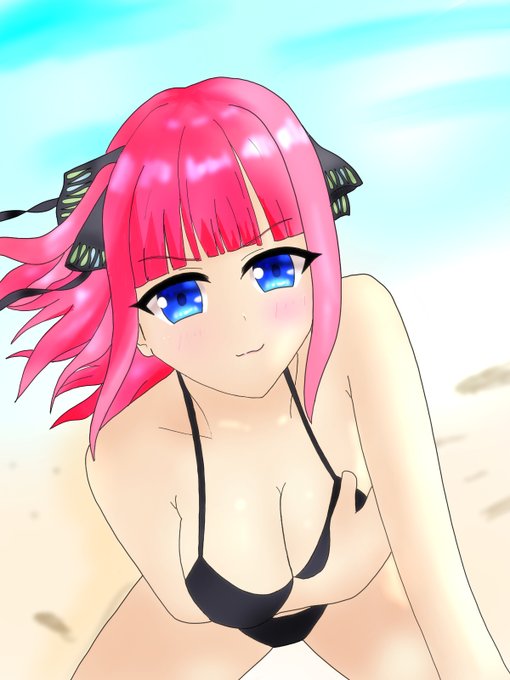 ありすさんがTwitterに投稿した中野二乃(五等分の花嫁)のイラスト。