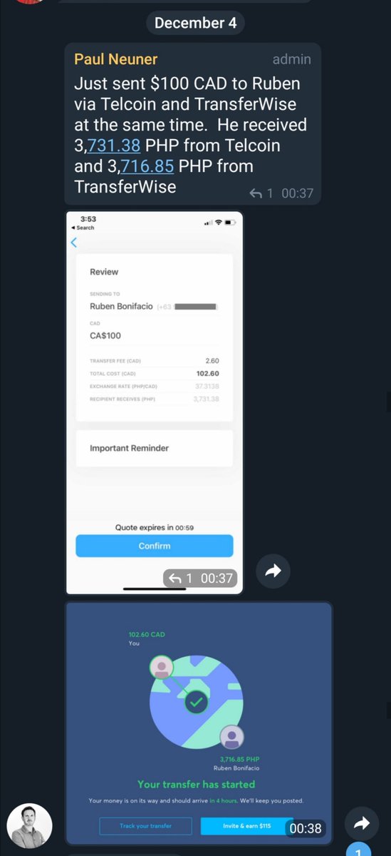 ...With the first  #Telcoin  #Corridor going live near the end of January, multiple transfers have now been sent Via  $Tel to  #GCash the transfers have been  #instant and  #cheap when compared to transferwise. #Tel  #BTC    #Ethereum  #Altcoins  #ALTSEASON  #XRP  #XRPCommunity  #xrparmy  #XRP