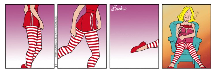 some runners up:Edda effortlessly feeds her twins simultaneously on her lap, after three panels of legs