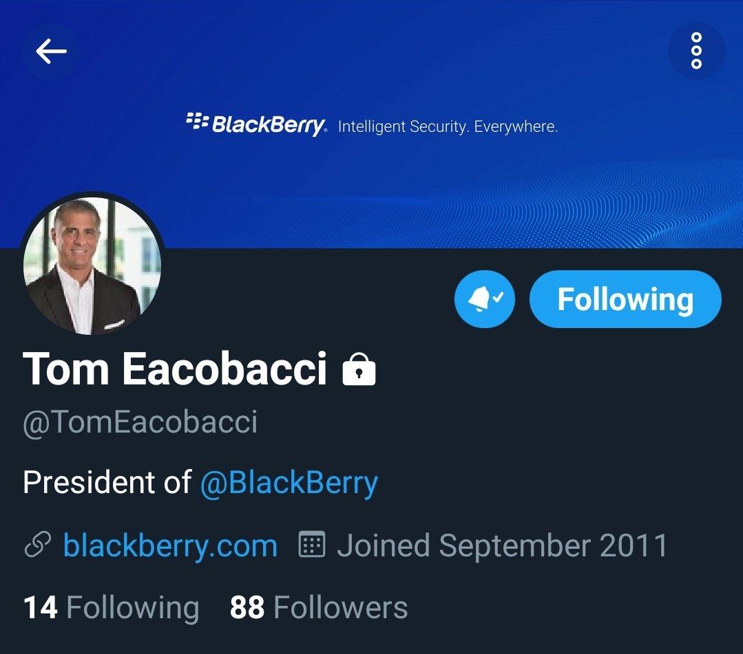 shitdaavesays's tweet image. Tom Locked down his account. #BBSecure. #gottaeat $BB @TomEacobacci @JohnChen