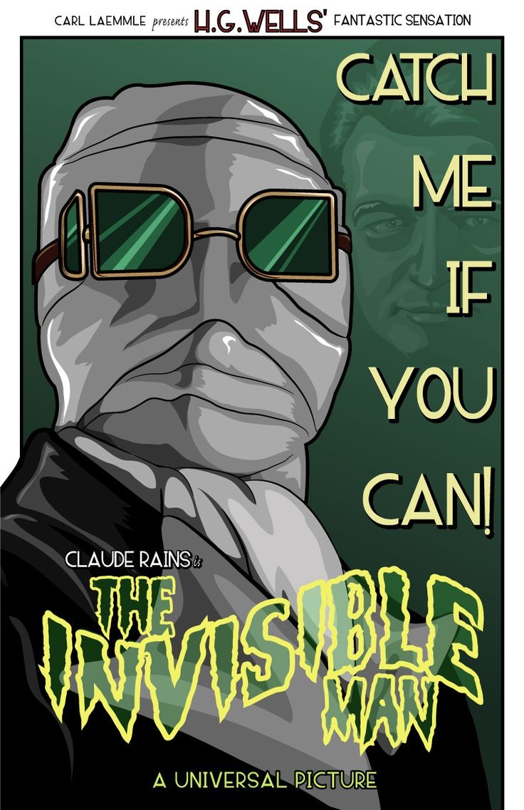 Now Watching:
The Invisible Man (1933)
Dir. James Whales
#UniversalHorror
#UniversalMonsters #ClaudeRains #SciFi #30sFilms #NowWatching
#TheInvisibleMan
Art by 4gottenlore