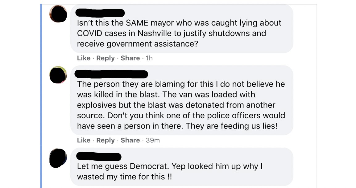 And here Belief that mayors/govs lie about COVID cases adds to distrust. Distrust opens door to rejection of those parts of Nashville reporting that would disrupt desired narrative. All reinforcing partisan heuristic: "Let me guess Democrat" Democrat = automatically discredited
