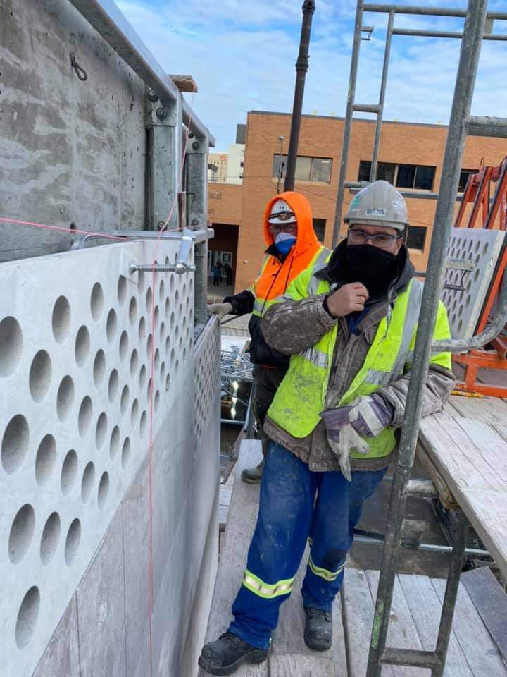 IUBAC's tweet photo. .@BacLocal1Sk members hanging exquisite Turkish Limestone. Stay warm brothers! https://t.co/0xq2ODYWHu