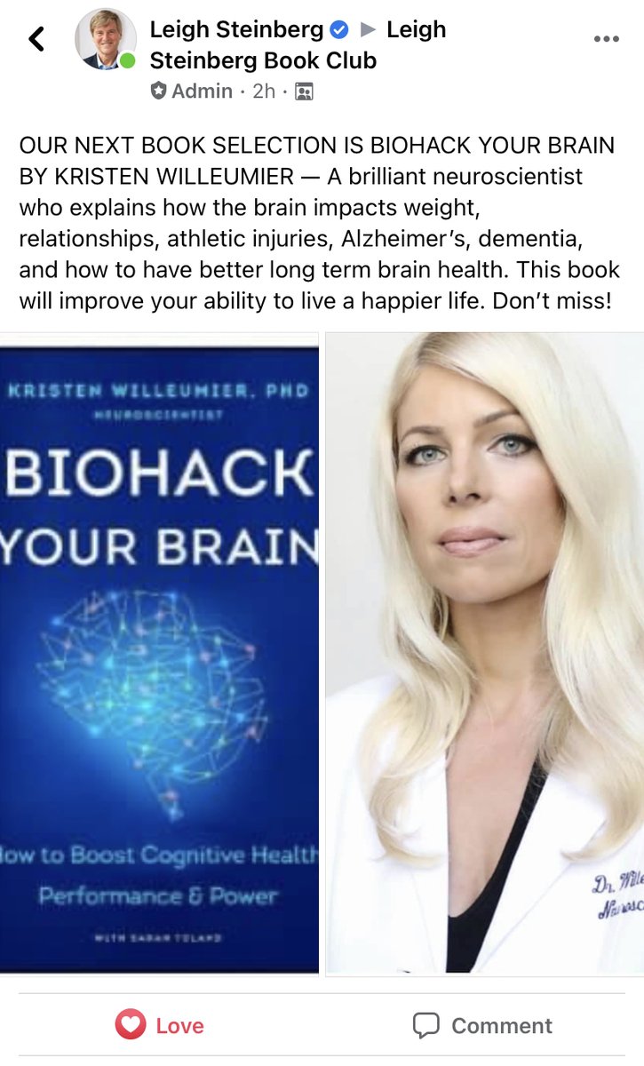 drwilleumier's tweet image. Thank you @leighsteinberg for your endorsement of BIOHACK YOUR BRAIN to your book club.  I&apos;m truly grateful for your support!

#brain #brainhealth #biohackyourbrain #neuroscience @HarperCollins @Morrow_PB