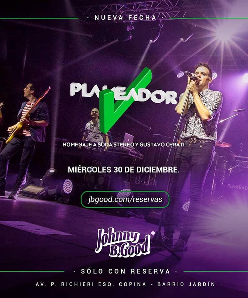 Ultimo show del 2020 
Reservas en:  jbgood.com/reservas o en las redes sociales de  Johnny B Good Córdoba