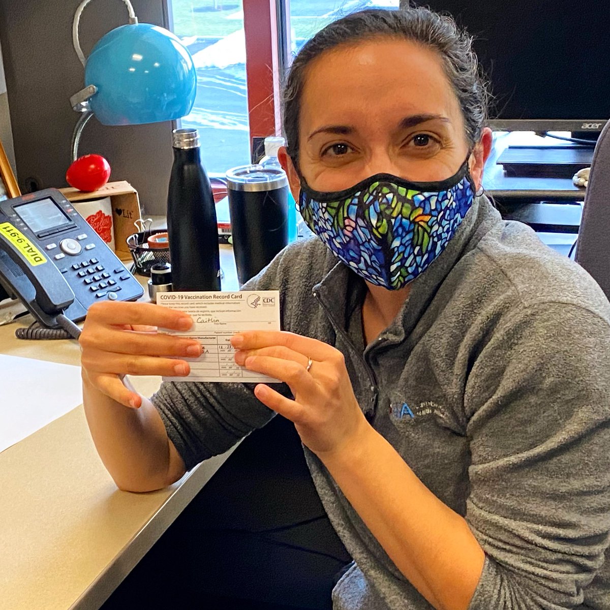 Vaccine ✔️. Grateful for all the people and steps it took to get here. Looking forward to 2021. #stillwearamask